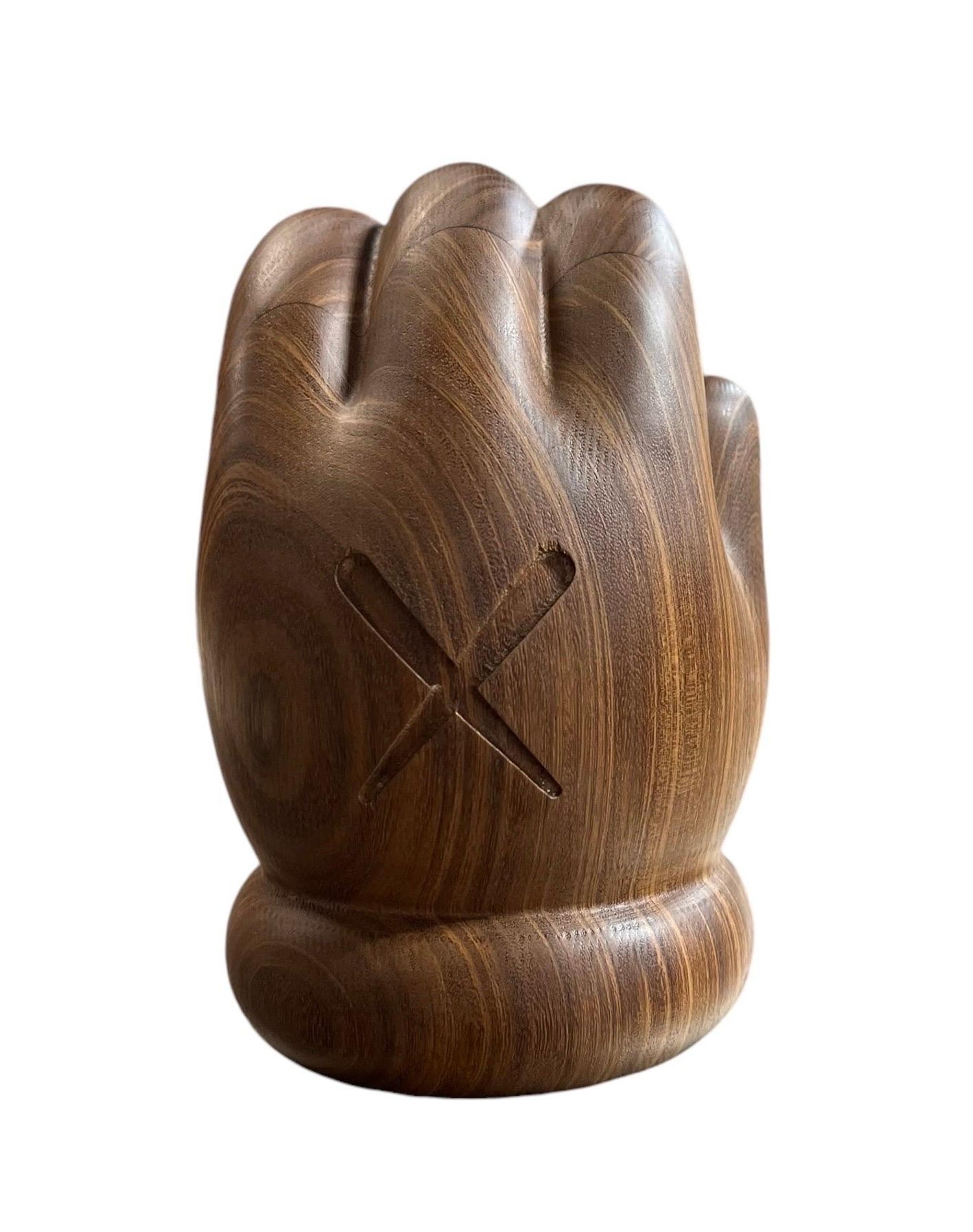 Rare Carved Wood Kaws Hand Sculpture More Gallery Switzerland Wooden Toy Art
