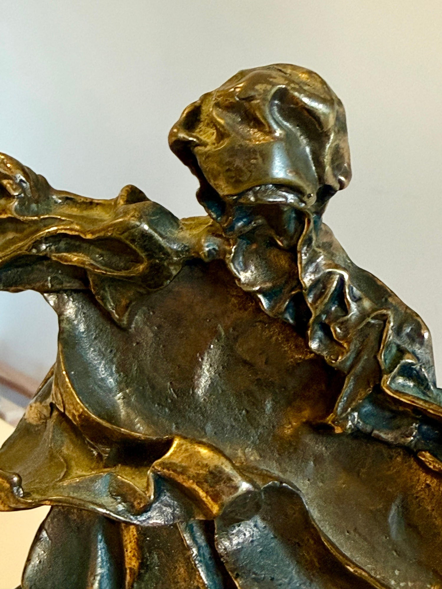 Large Original Surrealist Bronze Marble Sculpture Alma Del Quijote Salvador Dali