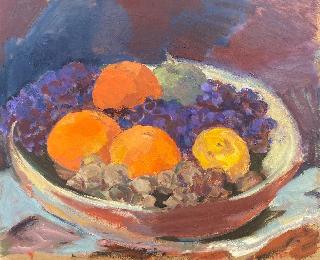 Oil Painting Still Life Fruit Bowl Polly Thayer Boston Modernist Woman Artist