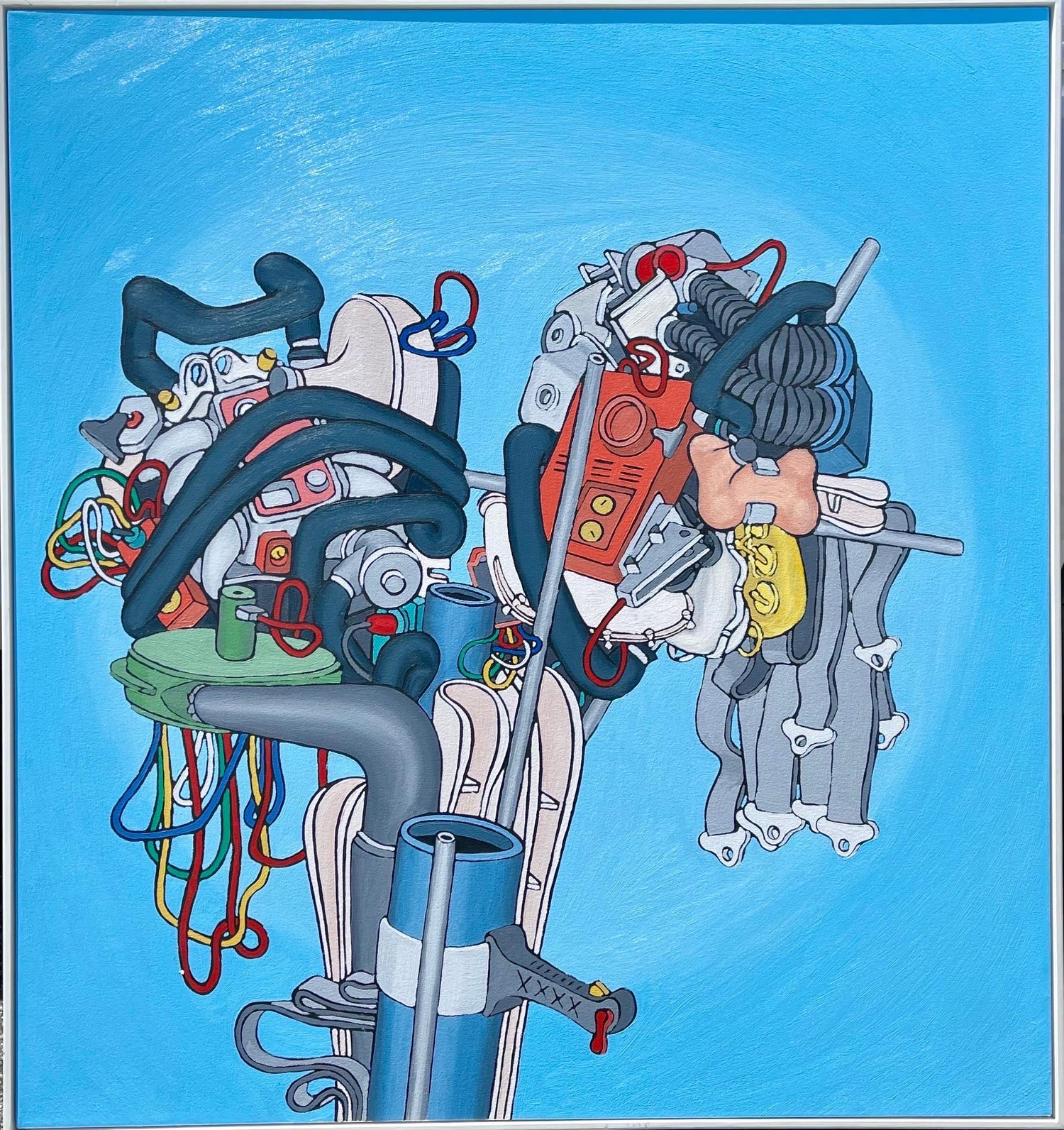 Pop Art Painting Dennis Hollingsworth LA Spanish Artist Post Modernist Abstract