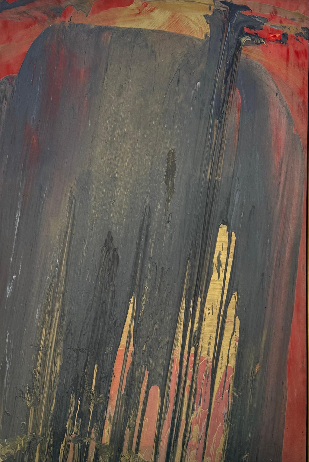 Large Modernist Abstract Color Field Acrylic Painting Woman Artist Francine Tint