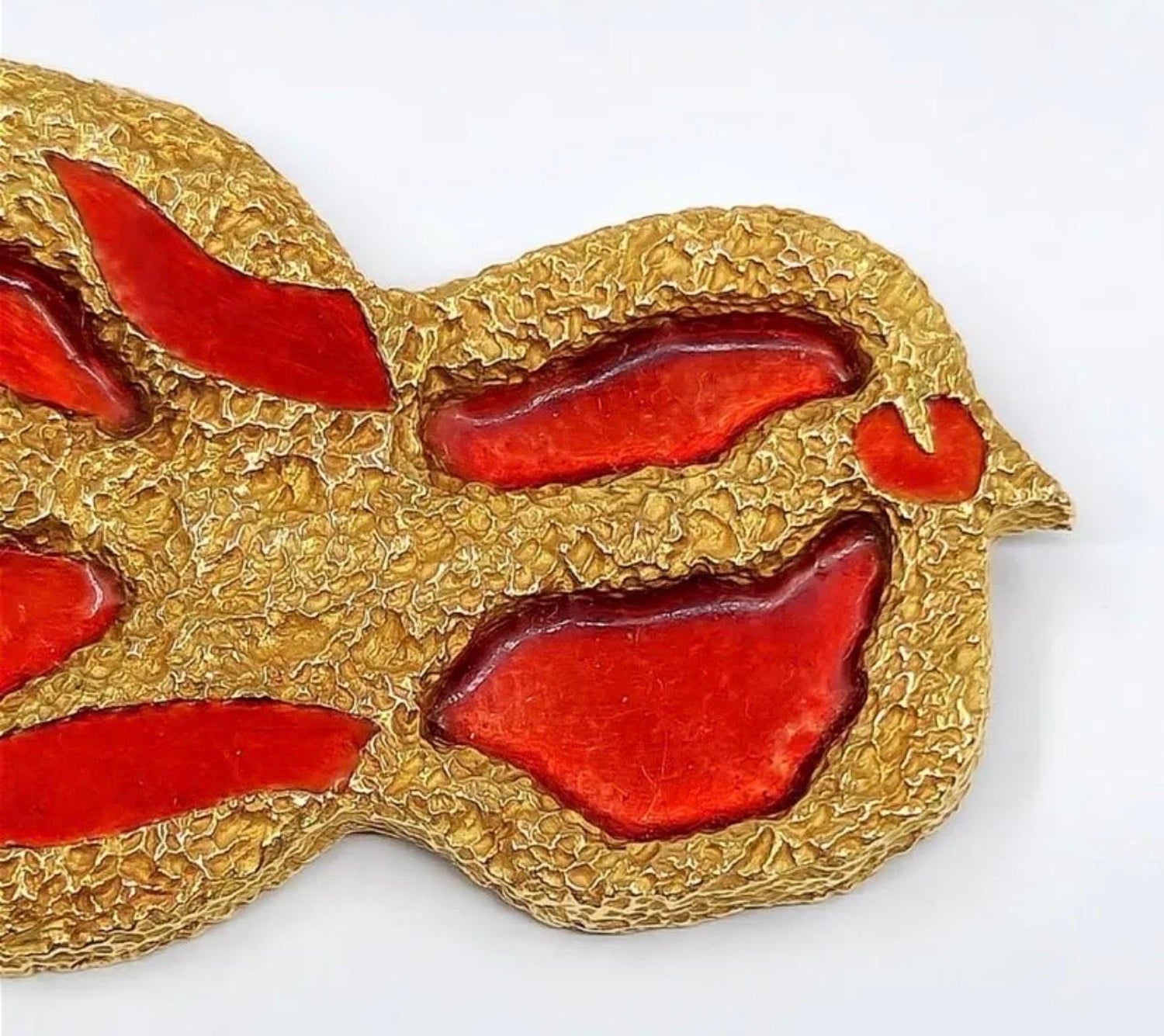 Rare 18 Karat Gold Enamel Georges Braque Sculpture Brooch