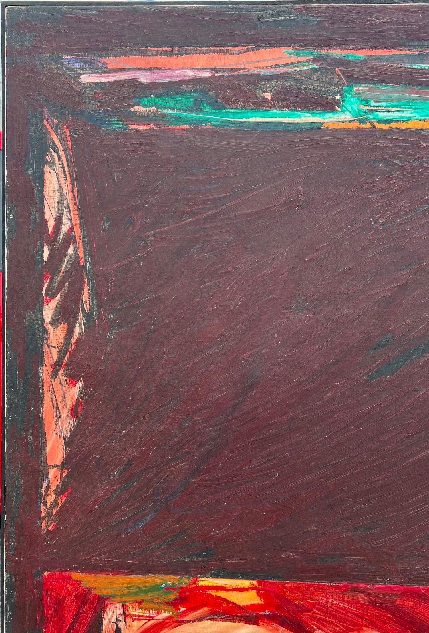 Large California Modernist Abstract Laddie John Dill Abstract Oil Painting Art
