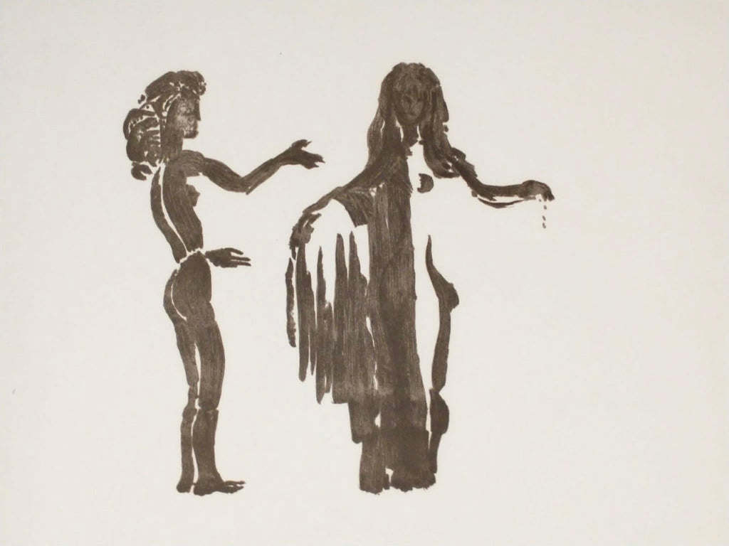Apeles Fenosa Spanish Sculptor Mourlot Lithograph Abstract Expressionist Figures