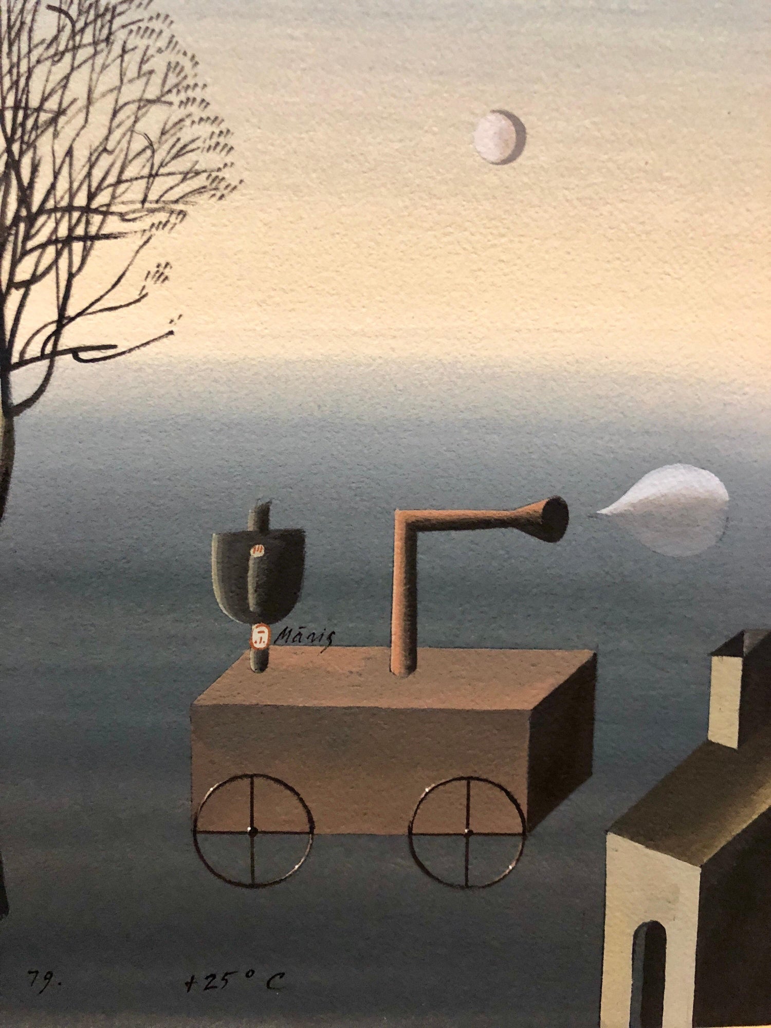 Latvian Israeli Surreal Gouache Illustration Art Painting Tel Aviv