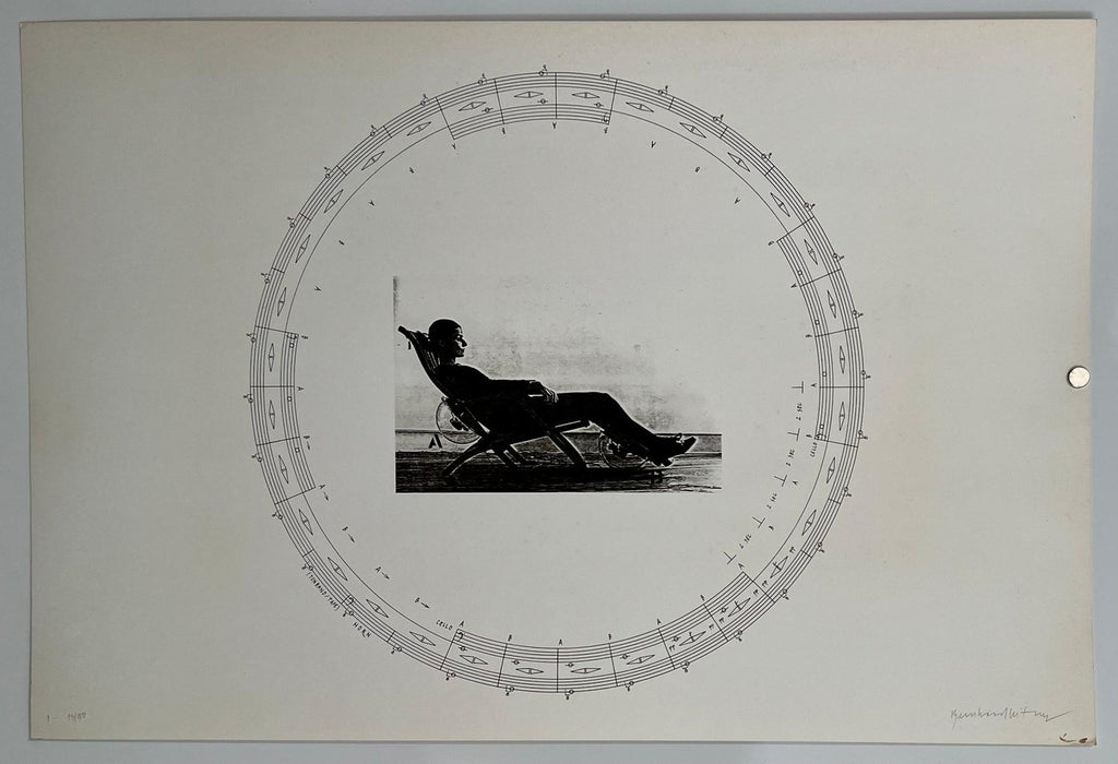 Austrian Sound Space Architect Bernhard Leitner Photo Mechanical Print Signed