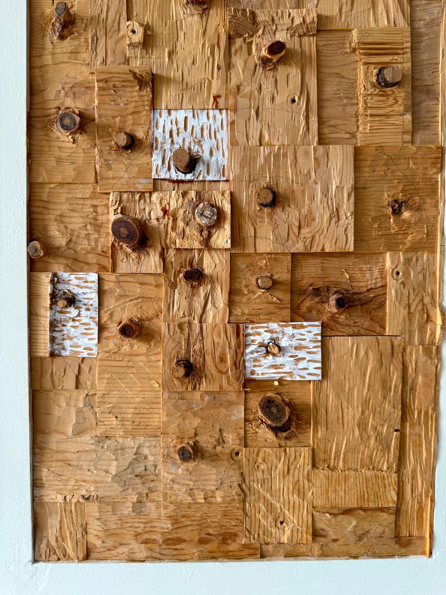 Painted Wood Assemblage Abstract Art Sculpture Painting Gordon Powell Modernist
