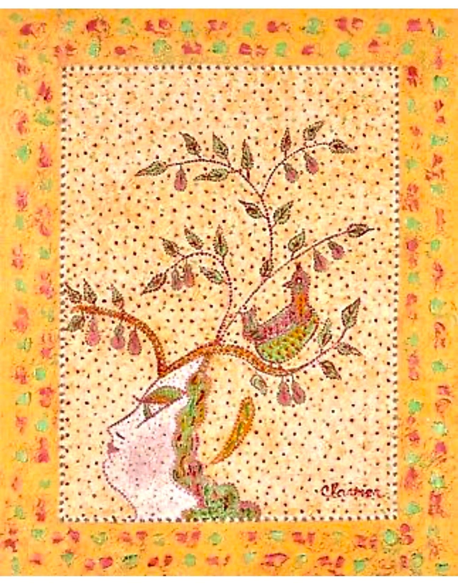 Large David Ferreira Whimsical Naive French Contemporary Outsider Painting