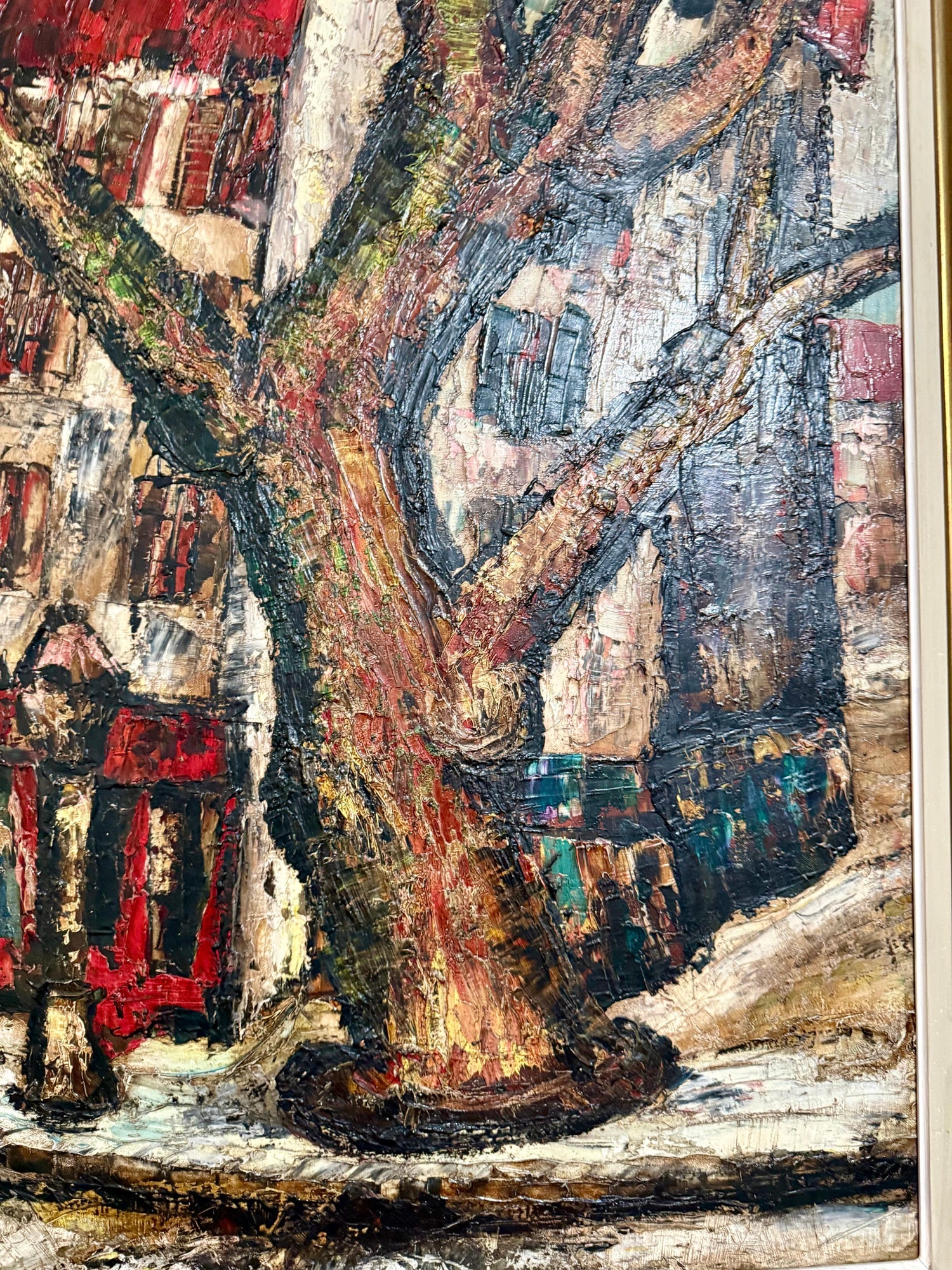 French Modernist Large Paris Street Oil Painting Expressionist Henry D'anty