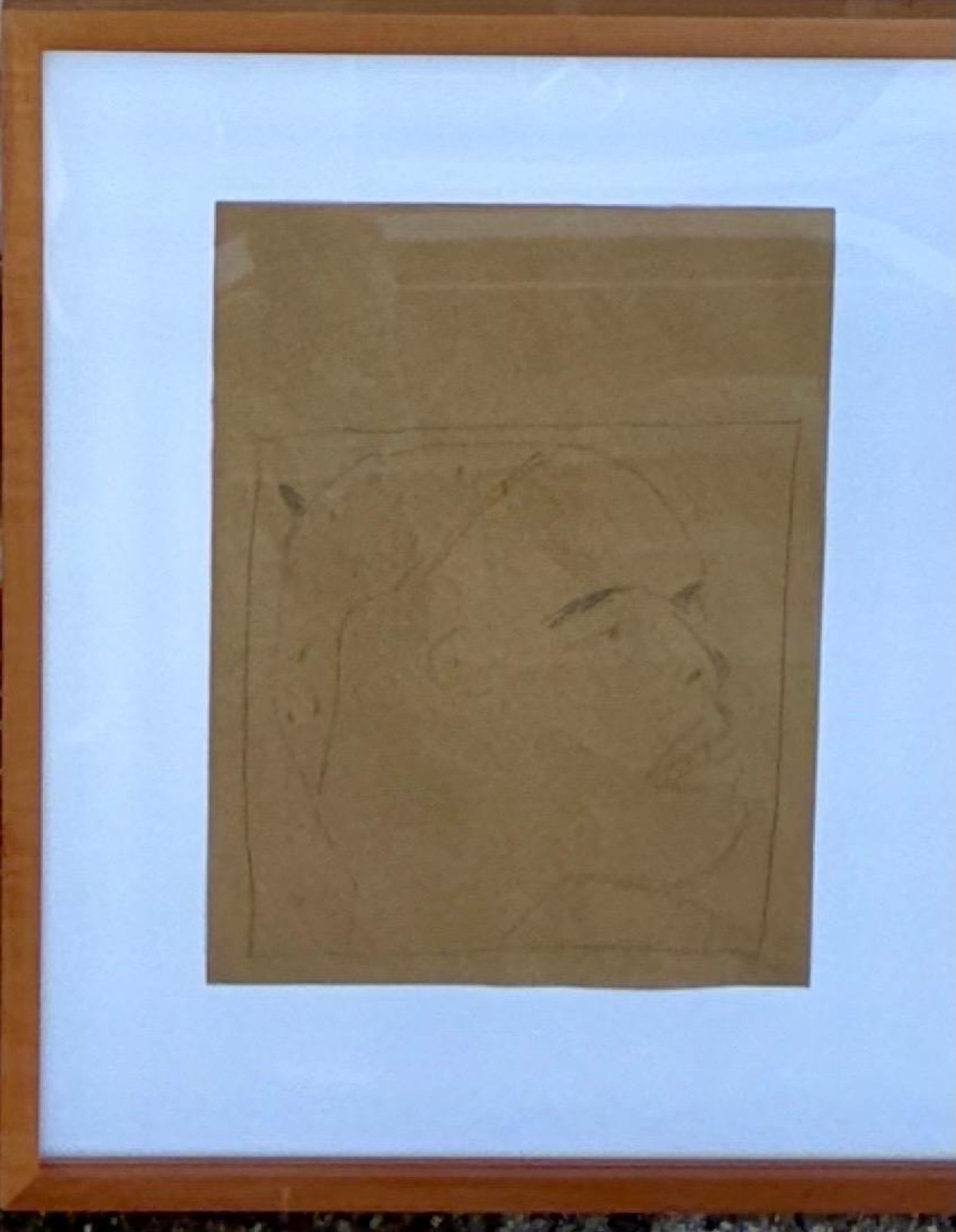 Nuba 1981 Graphite Drawing on Brown Paper James Brown Galerie Bernd Kluser