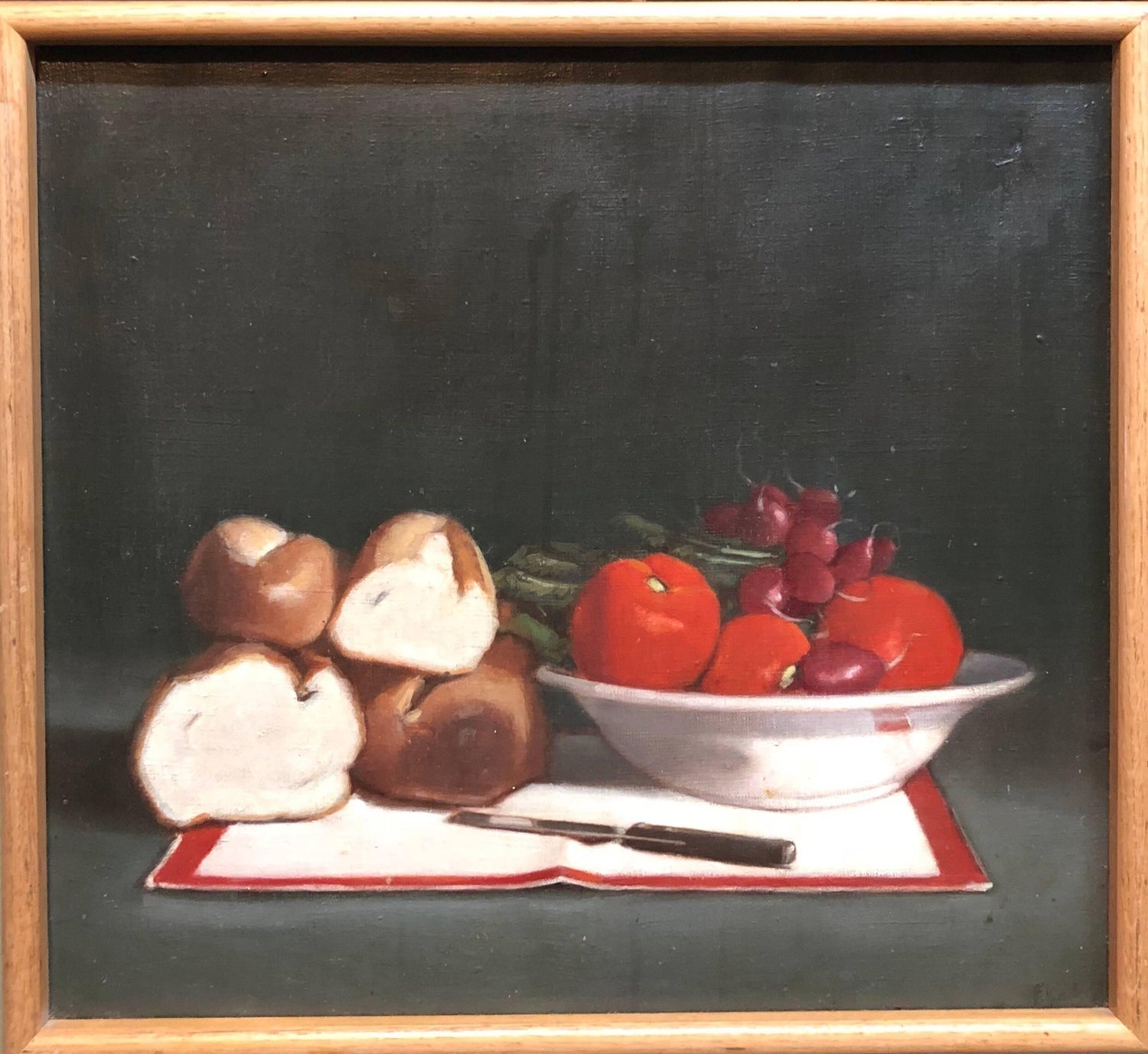 Still Life with Bread and Vegetables Oil Painting