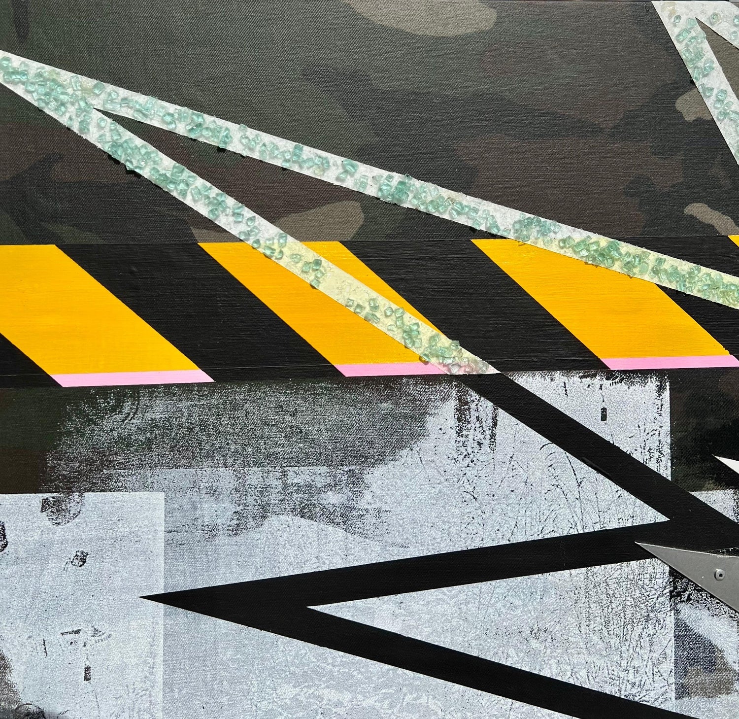 Outsider Ryan Humphrey Street Art Collage, Large Painting Jackson Pollock Photo