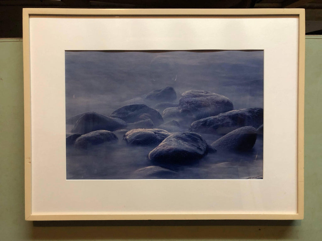 Vintage C Print "Of Time and Change" Boulders on a Sea Shore