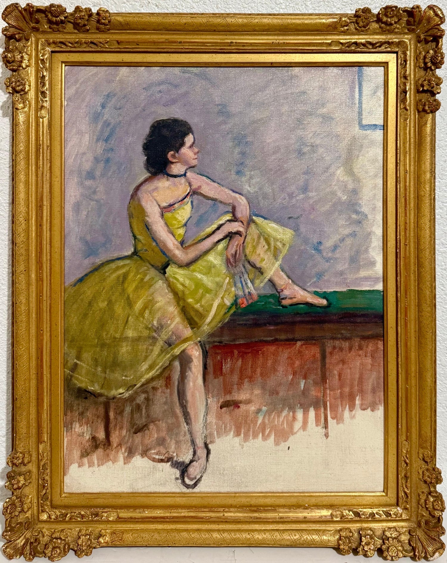 Post Impressionist Ballet Dancer Oil Painting Louis Kronberg French Ballerina
