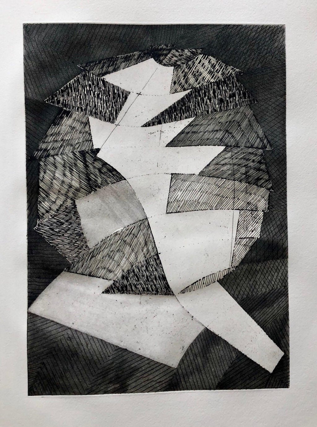 Israeli Modern Pop Art Aquatint Etching Cracked Earth Art Kadishman Lithograph