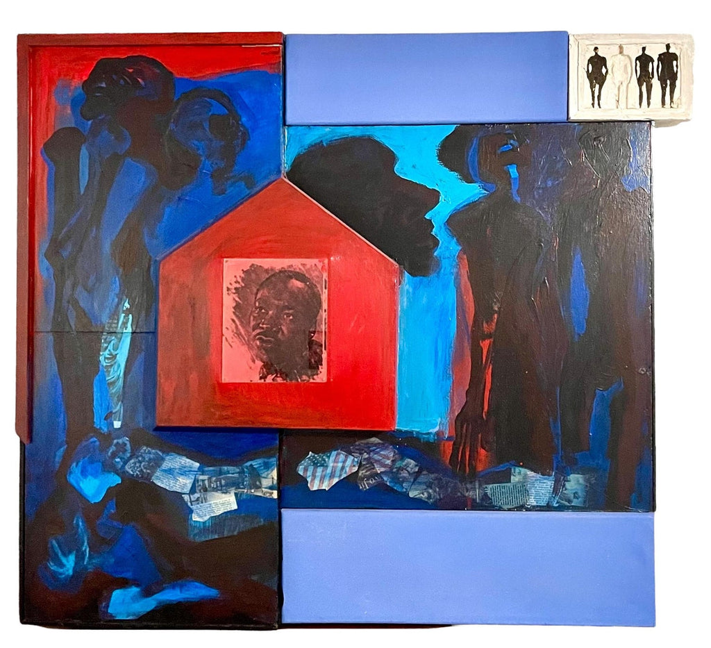 Large Painting Photo Collage Martin Luther King African American Civil Rights