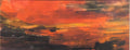 Abstract Expressionist Watercolor Fiery Sky