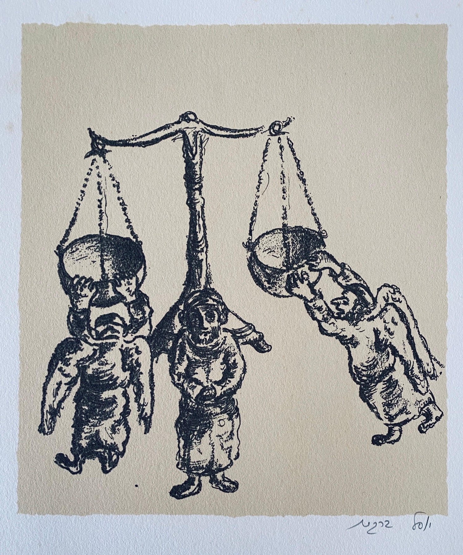 Jakob Steinhardt Jewish German Expressionist Lithograph Israeli Early Bezalel