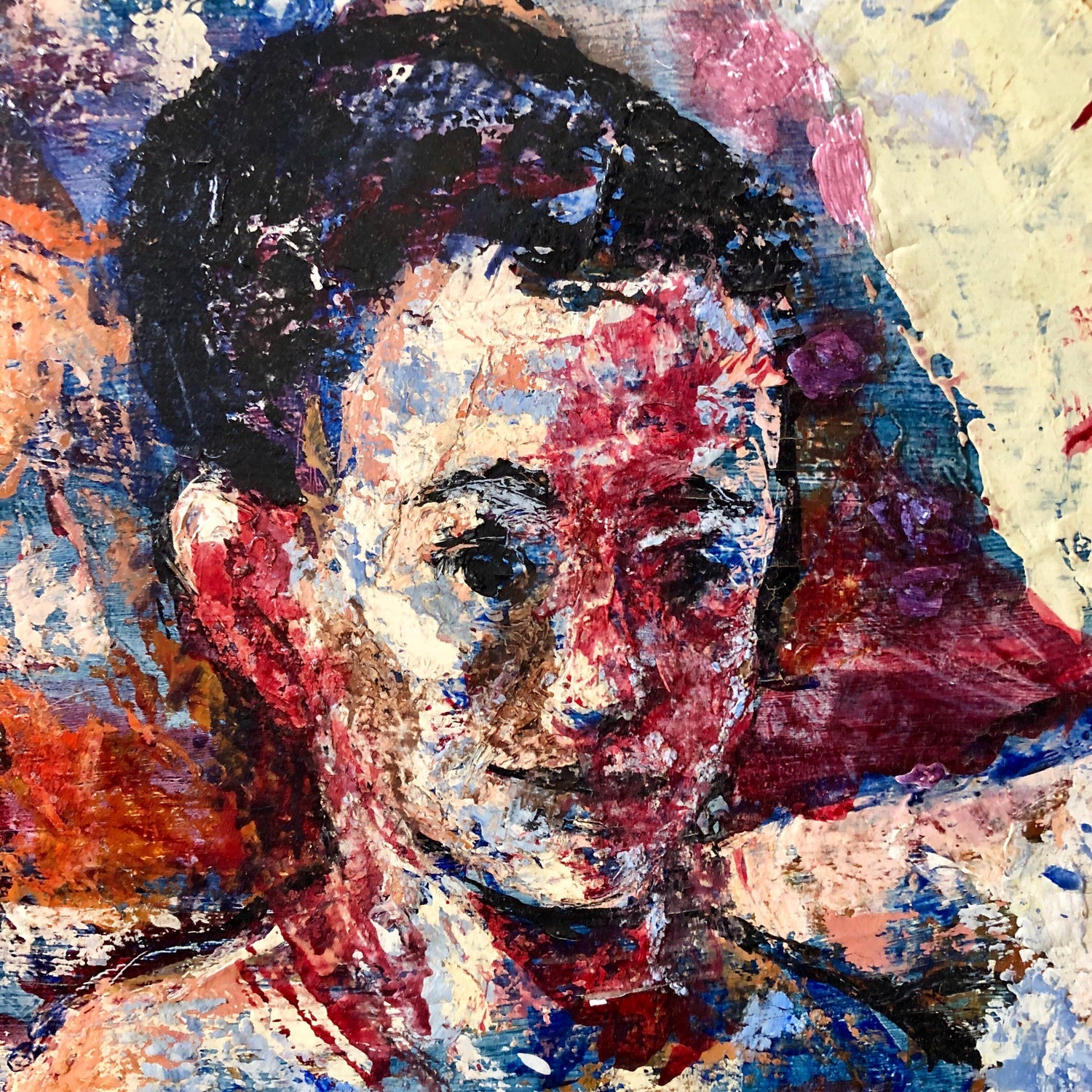 Family Portrait, Large Surrealist Oil Painting Mother, Children, Neo Surrealism