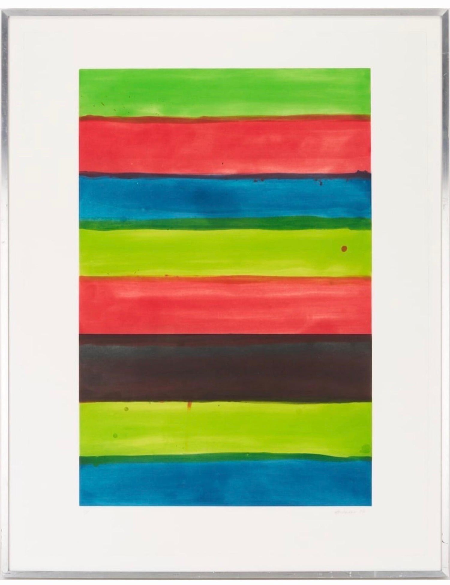 Large Abstract Color Aquatint Etching Jazz Mary Heilmann American Modernist Art