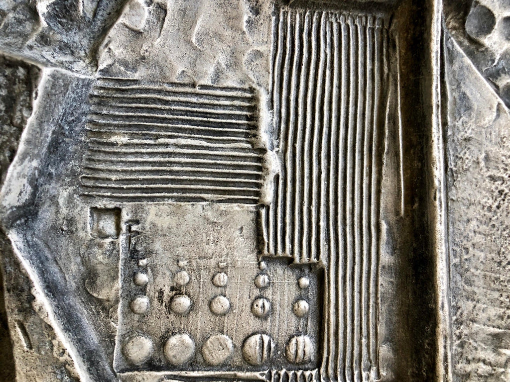 Mexican Modernist Master Silvered Cast Abstract Sculpture Relief Gunther Gerzso