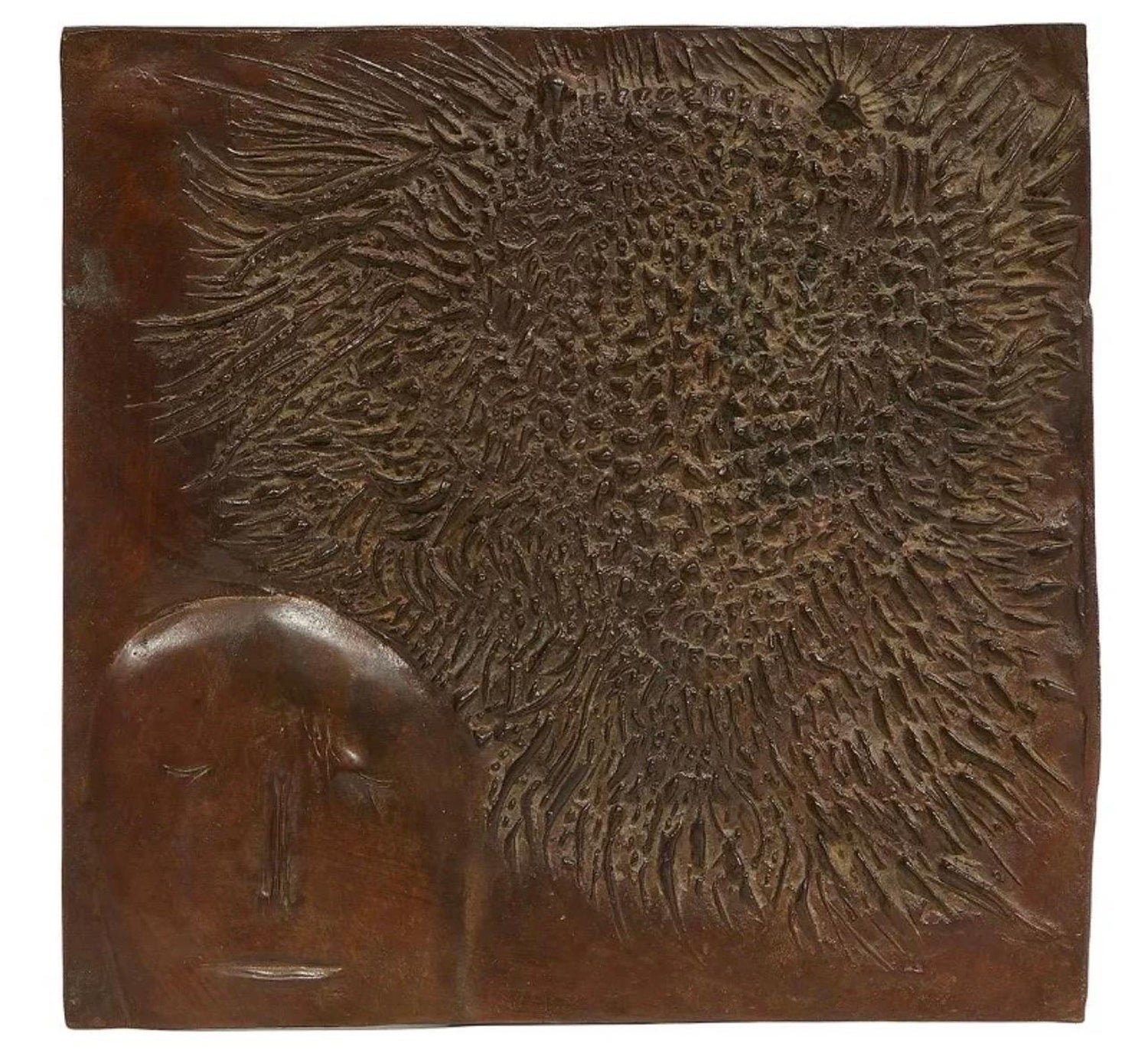 Bronze Sculpture Figure with Beast American Modernist Leonard Baskin Museum Art