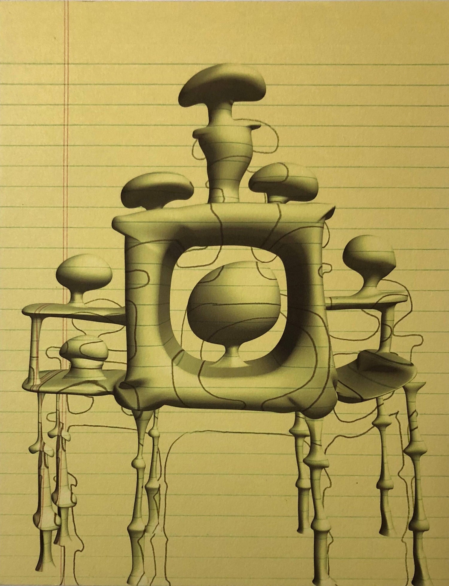 Digital Iris Print "Arrogant Peceiver" Pencil Signed with Initials edition of 15
