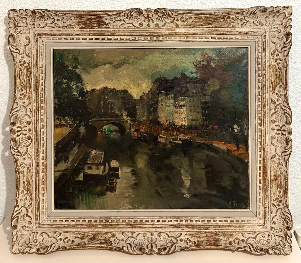 Expressionist Oil Painting Paris Scene View Architectural Visionism Olivier Foss
