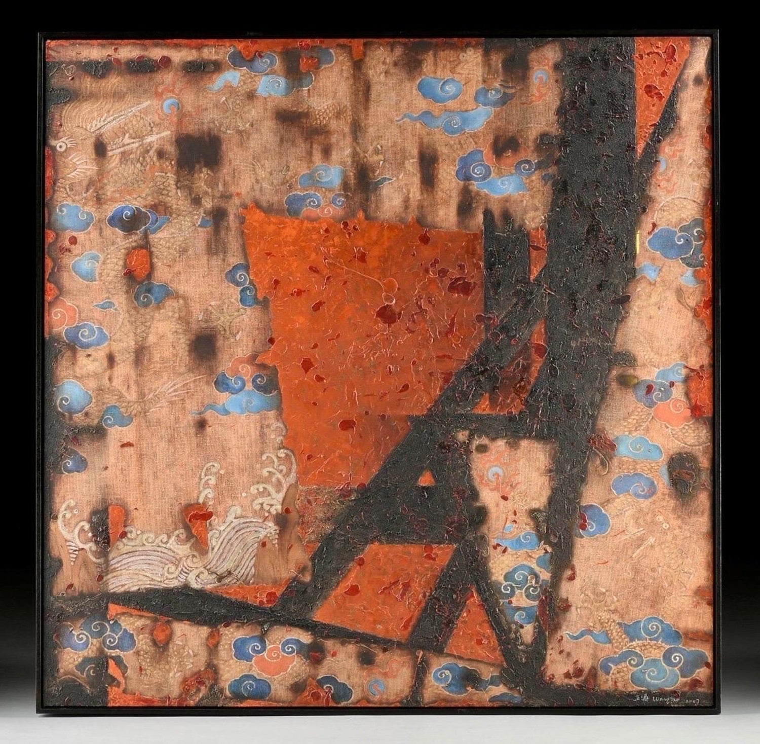 Patina & Silkscreen Painting on Steel Canadian Contemporary Art Marjan Eggermont