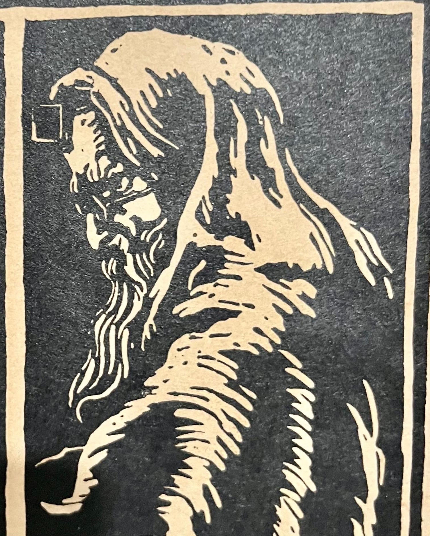 Rare 1922 German Jewish Judaica Zion Woodcut Woodblock Print Hermann Fechenbach