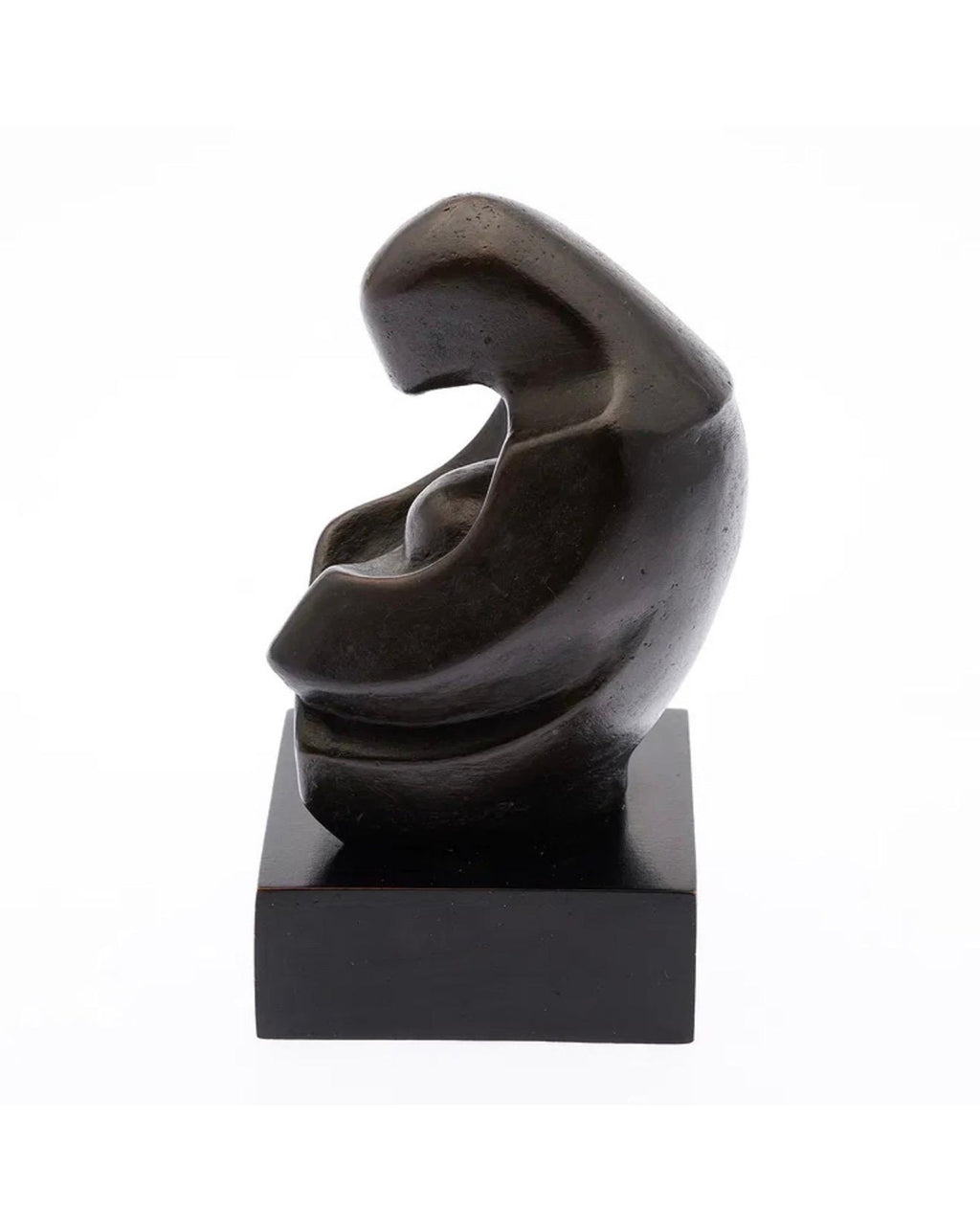 Modernist Israeli Bronze Sculpture Abstract Mother & Child Zvi Yehuda Aldouby