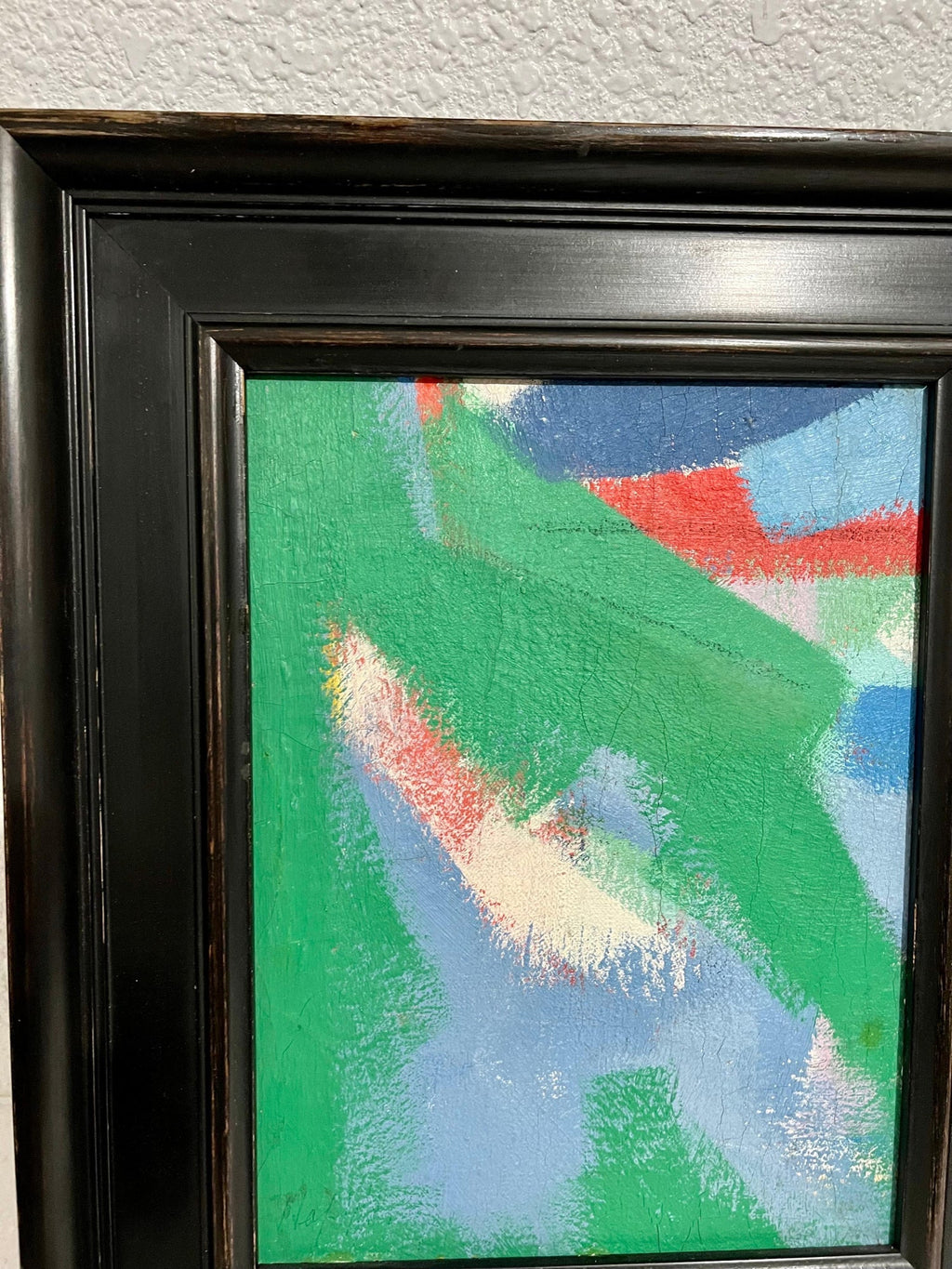 Bold German American Abstract Expressionist Color Field Oil Painting Carl Holty
