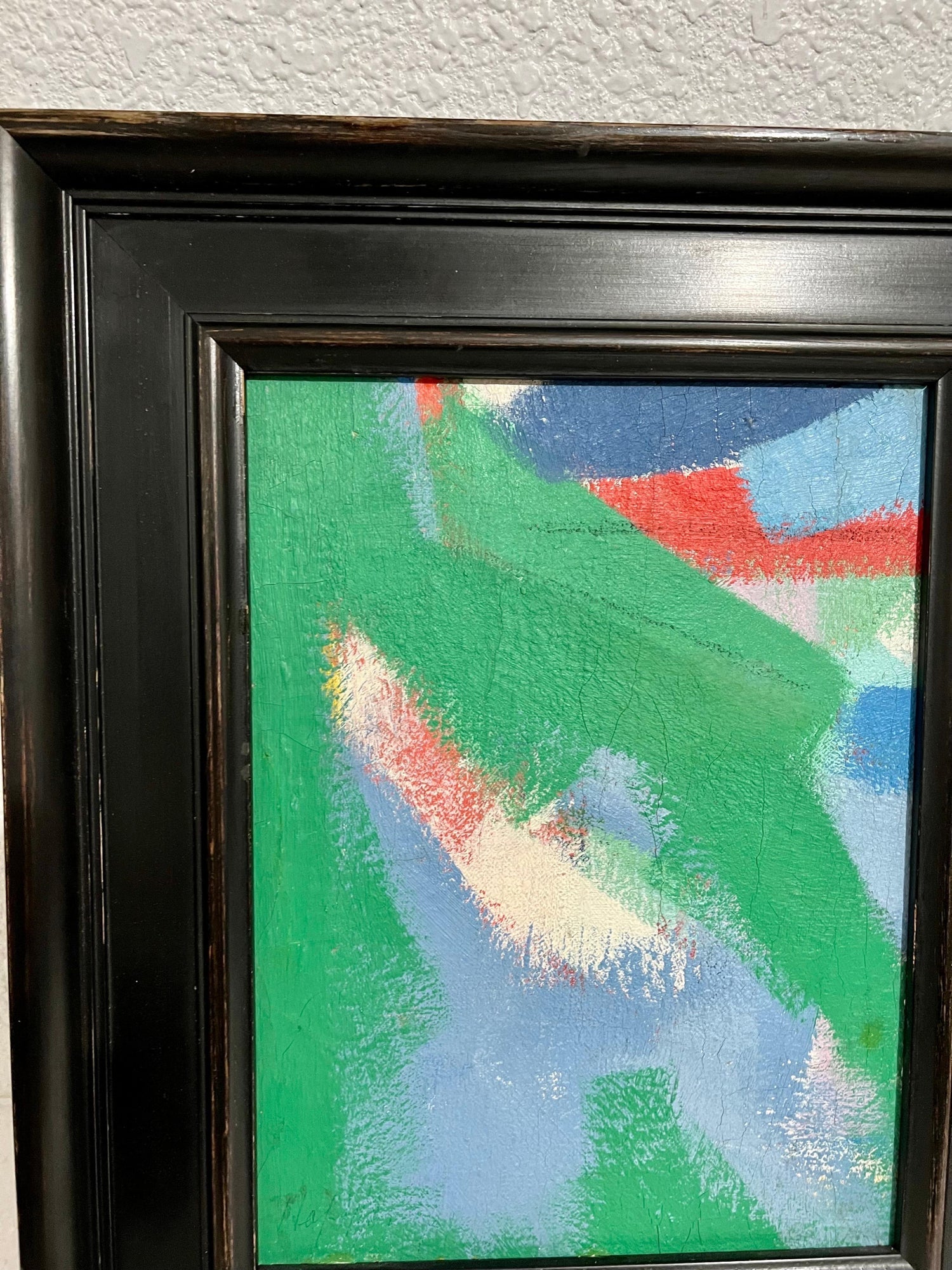Bold German American Abstract Expressionist Color Field Oil Painting Carl Holty