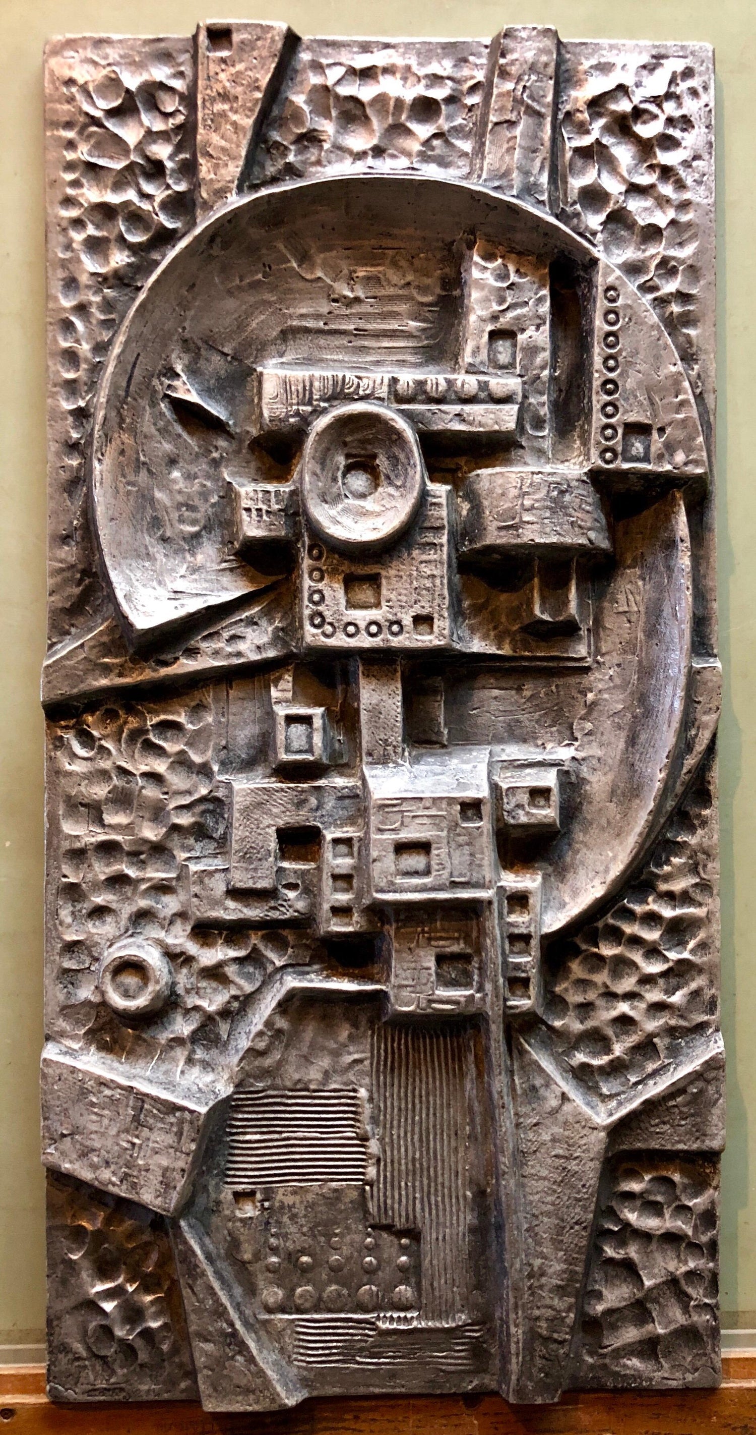 Mexican Modernist Master Silvered Cast Abstract Sculpture Relief Gunther Gerzso