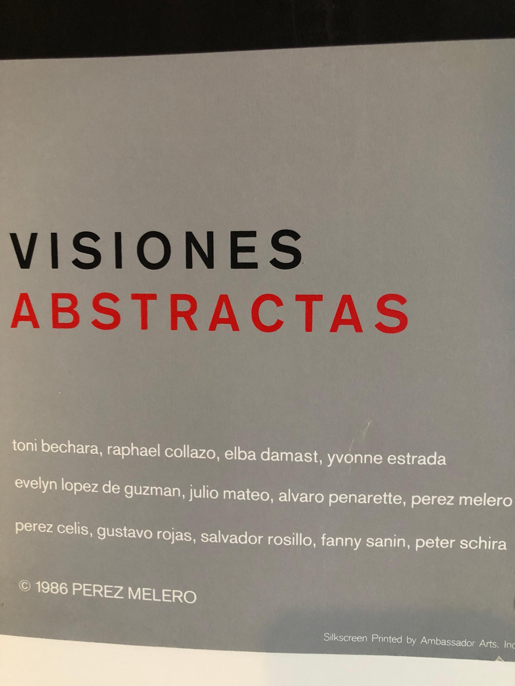 Screen Print Poster Construction "Abstract Visions" Latin American Kinetic Art
