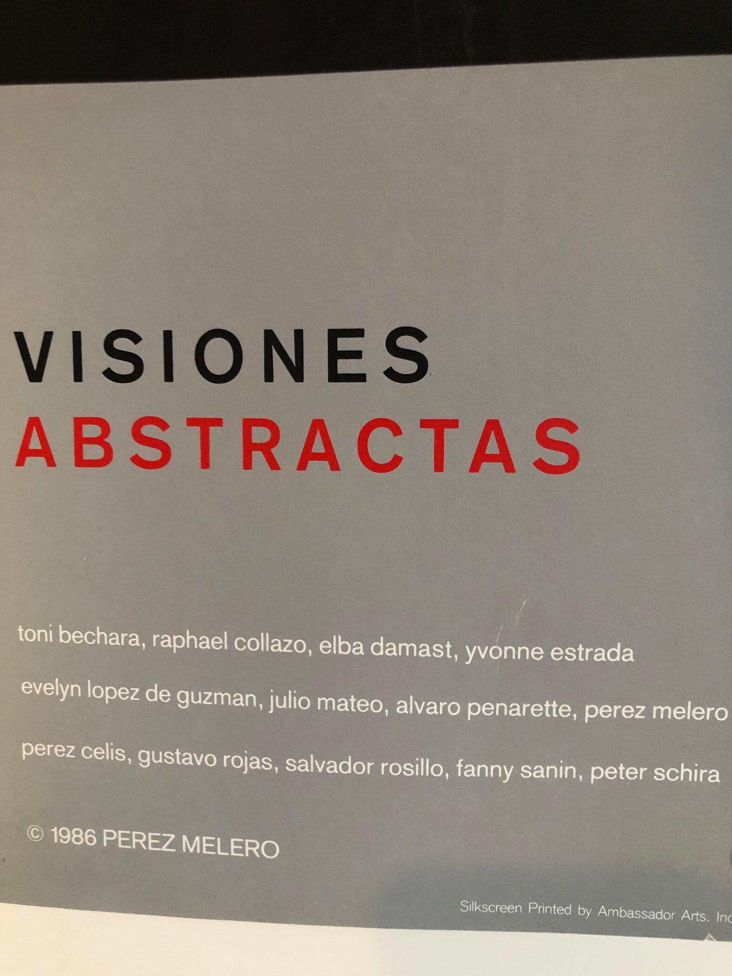 Screen Print Poster Construction "Abstract Visions" Latin American Kinetic Art