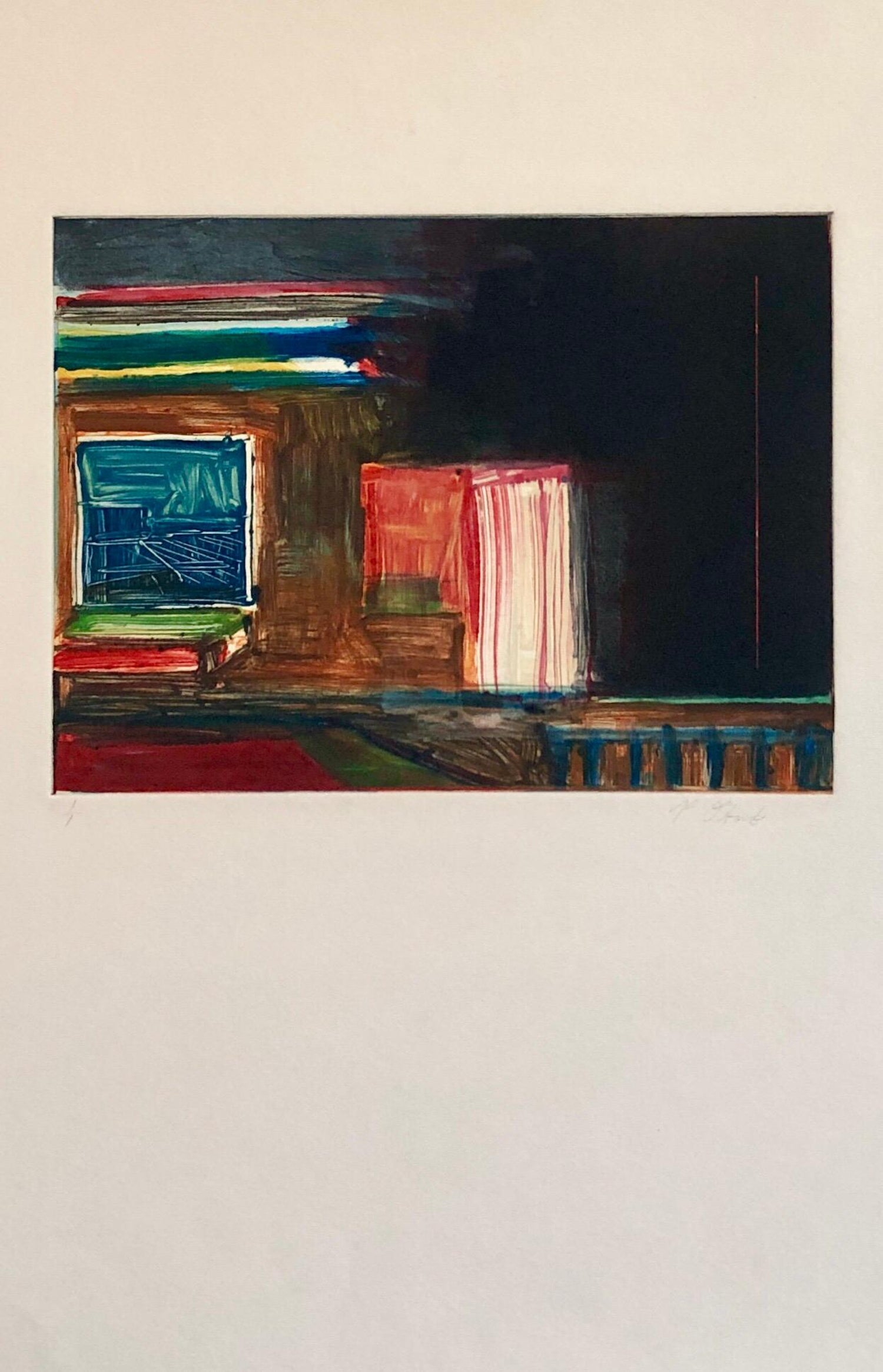 Abstract Pattern & Decoration Monoprint Monotype Painting Print Pierre Obando