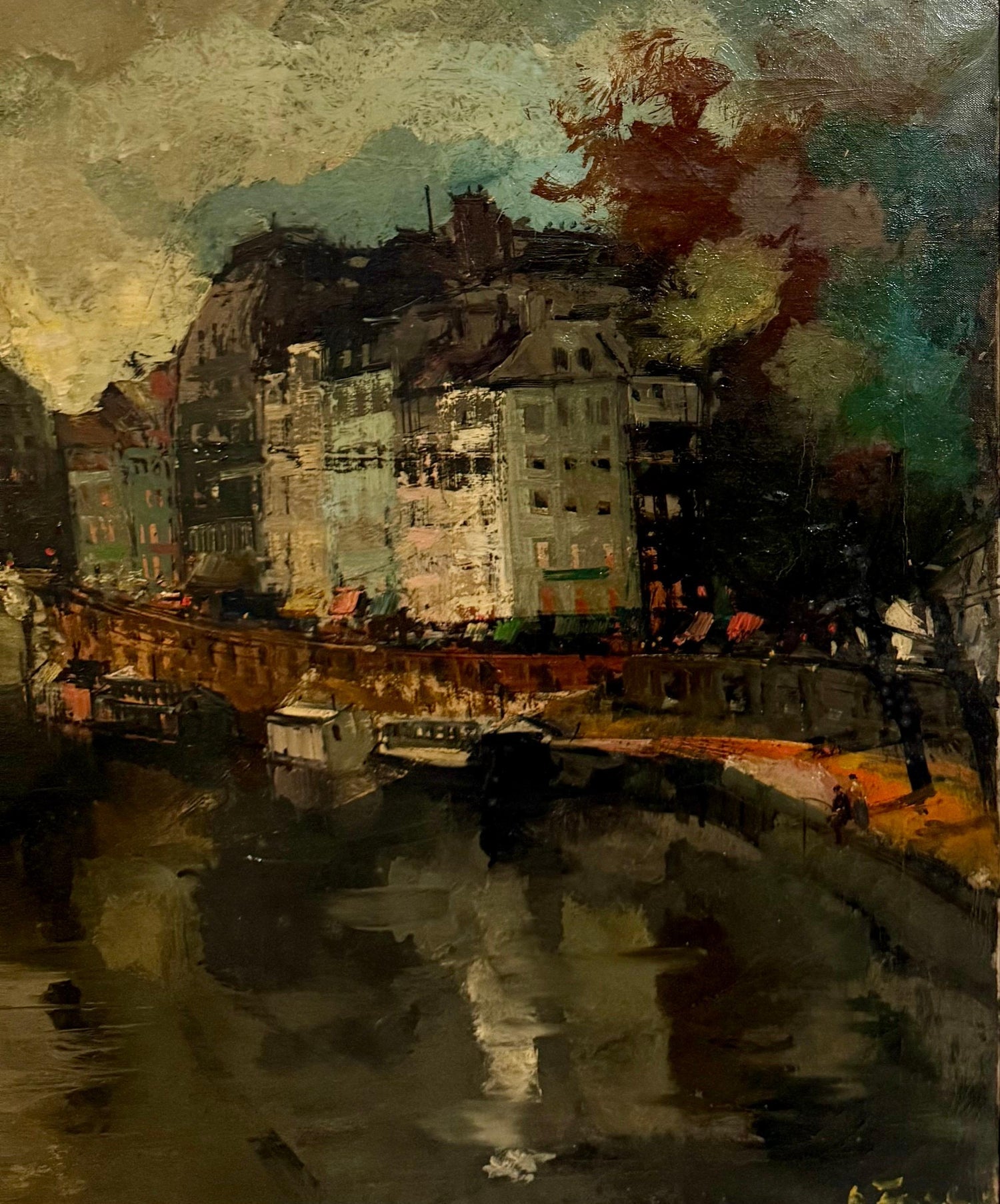 Expressionist Oil Painting Paris Scene View Architectural Visionism Olivier Foss