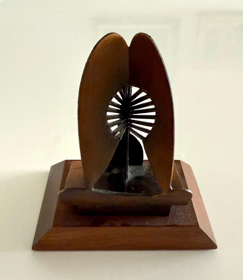Vintage 1970 Modernist Chicago Picasso Souvenir Cubist Sculpture Head Metal