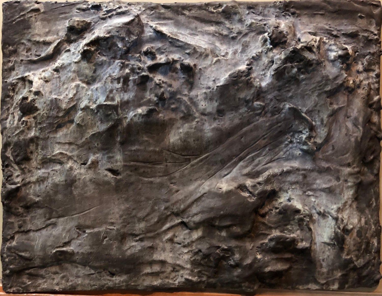 Beverly Pepper Large Bronze Wall Relief Plaque Heavily Textured Woman Artist
