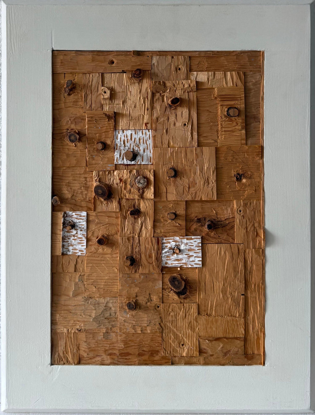 Painted Wood Assemblage Abstract Art Sculpture Painting Gordon Powell Modernist