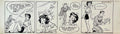 Rare 1950s Vintage Syndicated Ink Drawing Cartoon Strip Susie Q Smith Comic Art