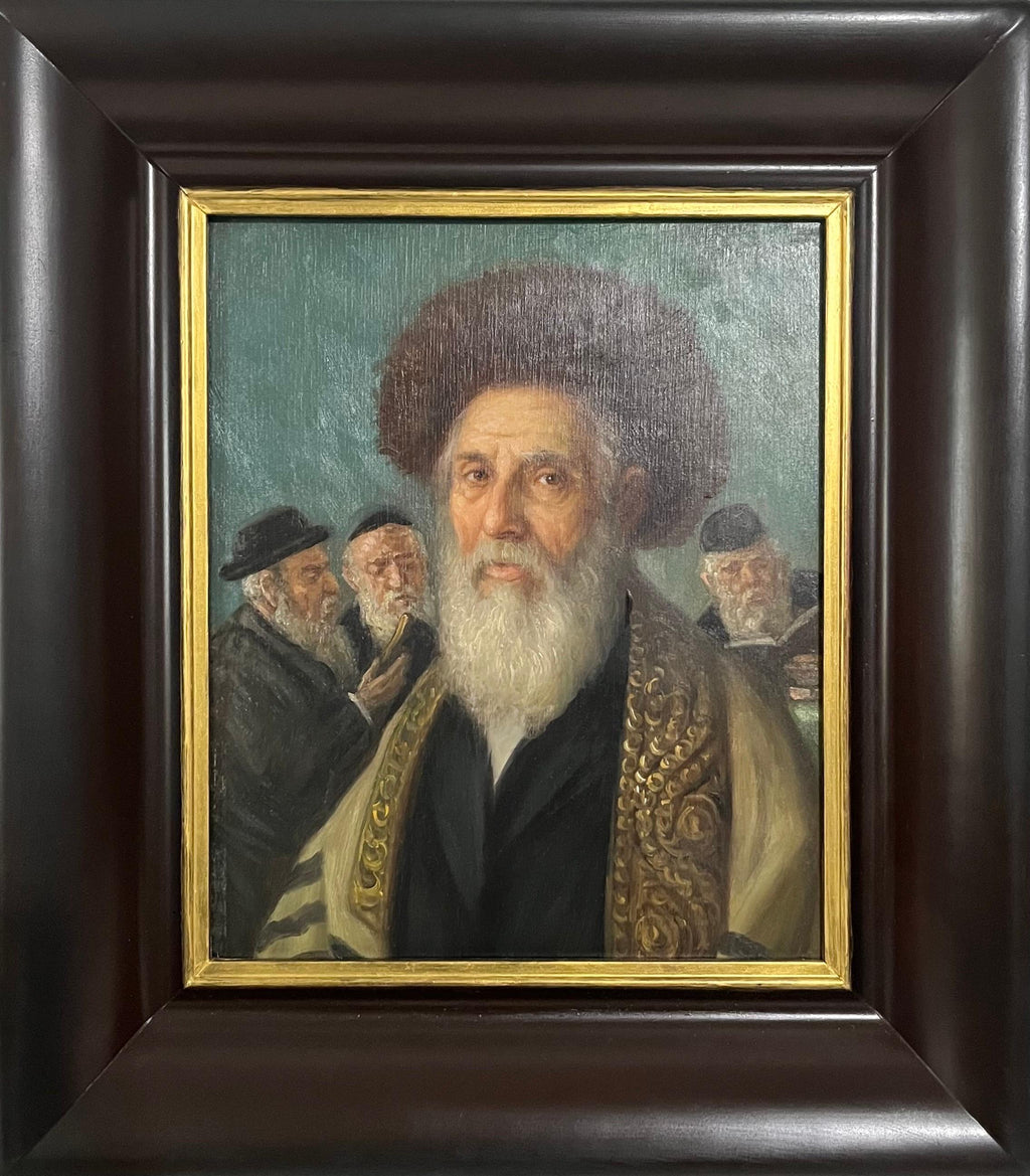 Polish Jewish Chassidic Rabbi Judaica Art Oil Painting Konstantin Szewczenko