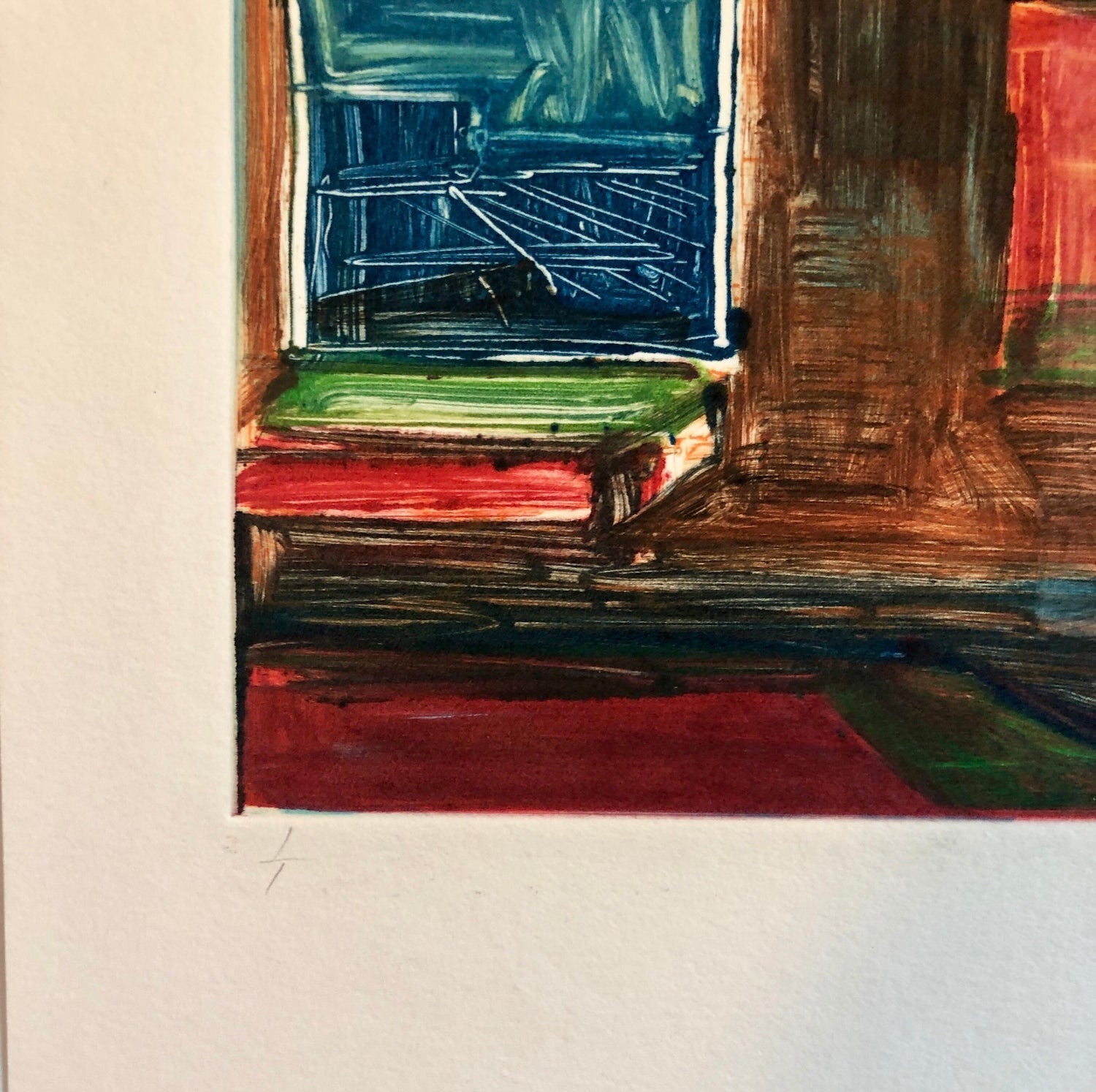 Abstract Pattern & Decoration Monoprint Monotype Painting Print Pierre Obando