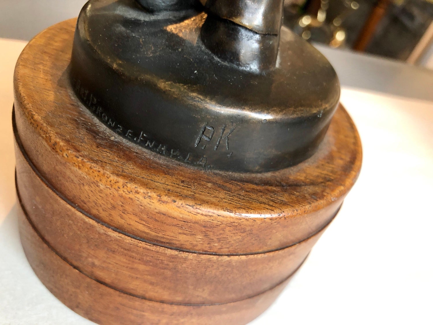 Art Deco Expressionist Bronze Judaica Rabbi Sculpture Los Angeles Modernist