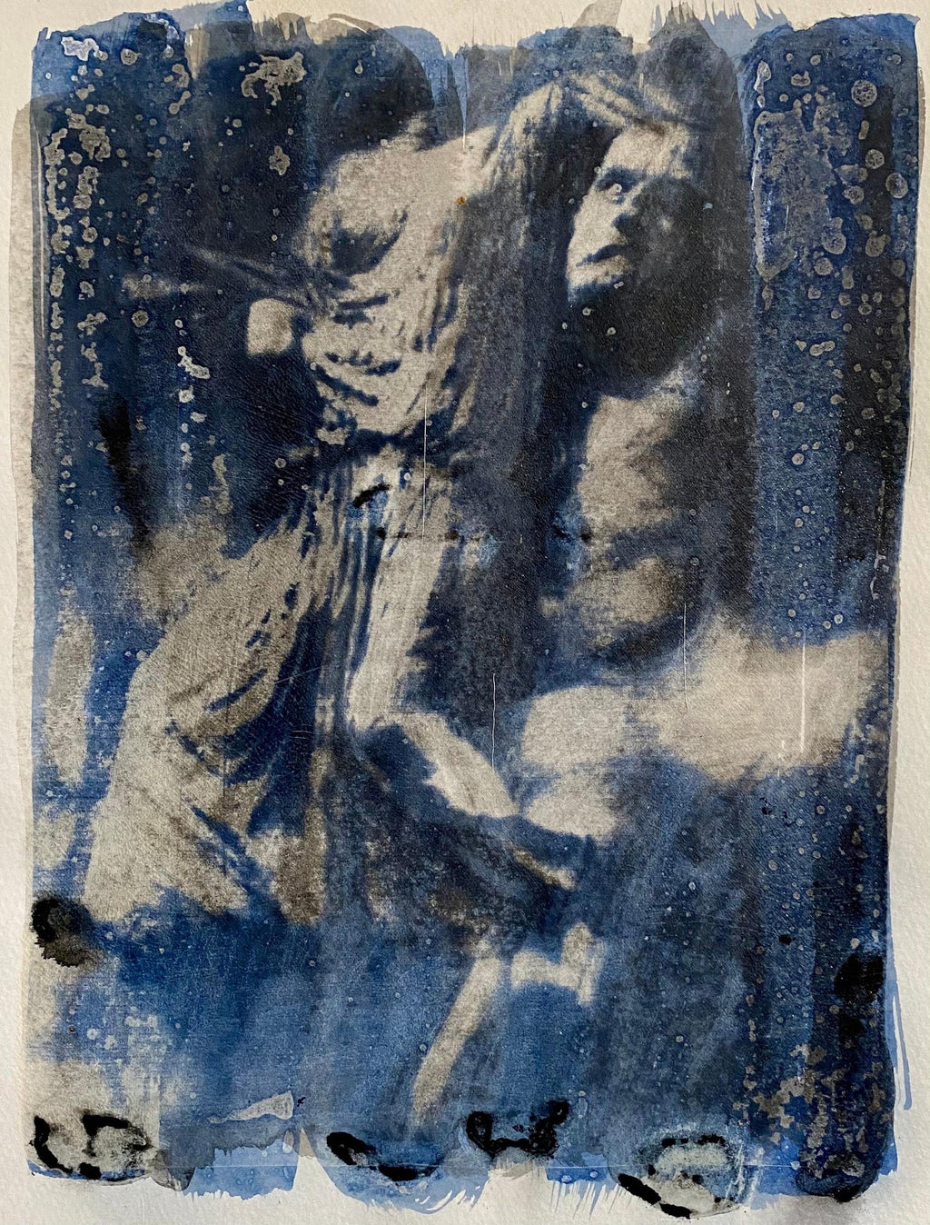Post Soviet Russian Avant Garde Photograph Mixed Media Gum Arabic Photo Painting