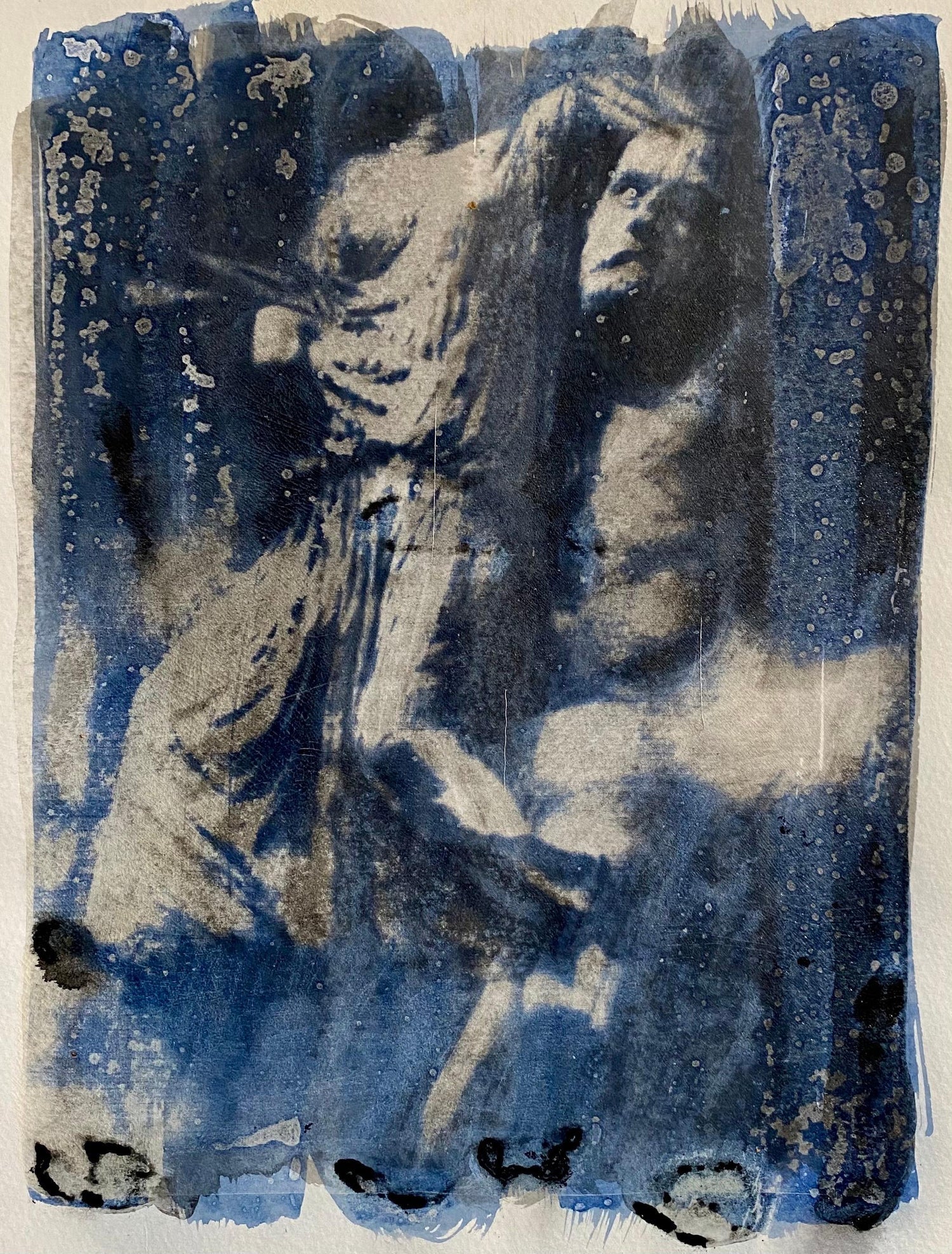 Post Soviet Russian Avant Garde Photograph Mixed Media Gum Arabic Photo Painting