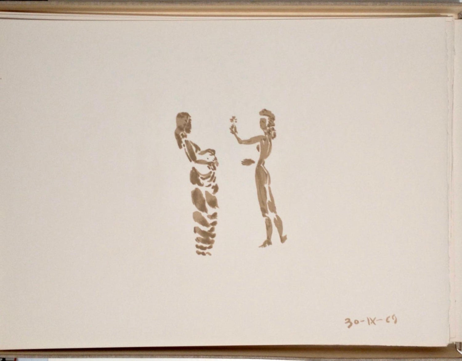 Apeles Fenosa Spanish Sculptor Mourlot Lithograph Abstract Expressionist Figures