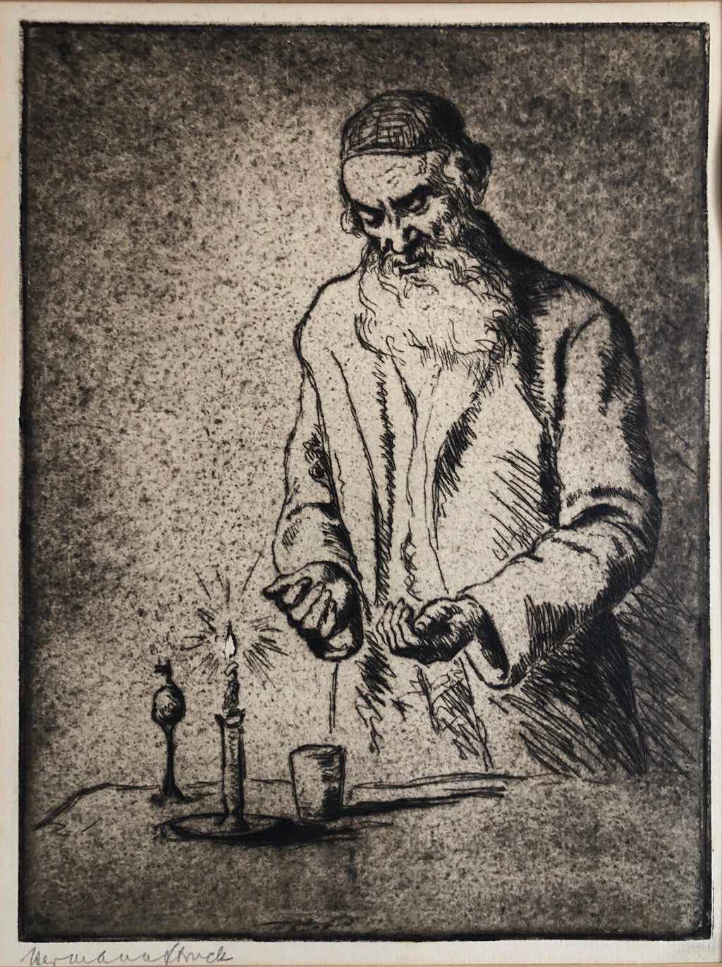 German Israeli Judaica Havdalah Scene Jewish Shabbat Closing Ceremony