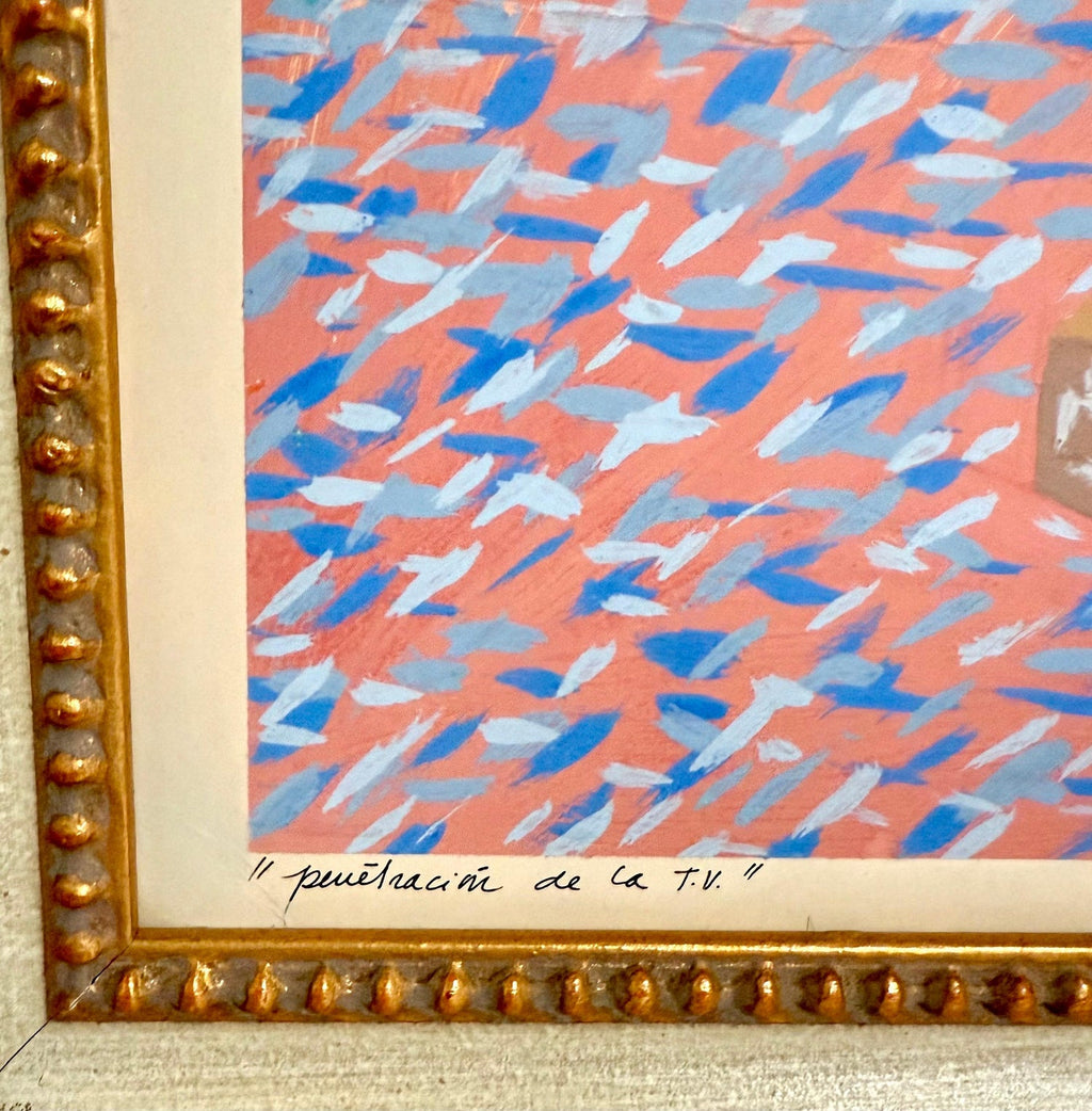1985 Graffiti Artist TV Painting Bold Colorful New Wave NYC Panama Tabo Toral